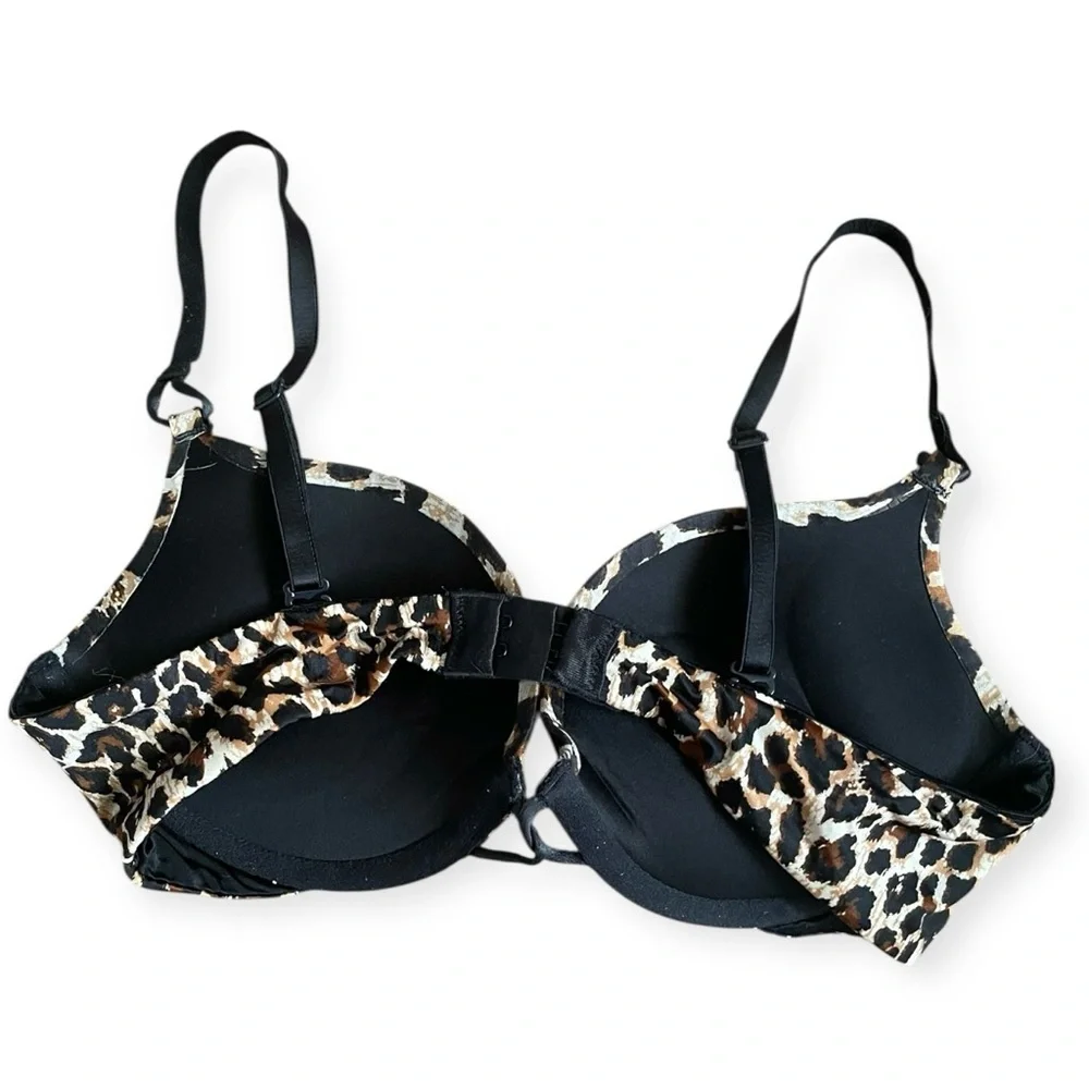Victorias Secret Miraculous Plunge Leopard Print Push Up Bra Women’s 34B padded - Picture 4 of 5